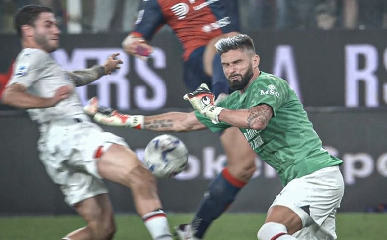 Genoa Milan Olivier Giroud raconte son expérience en tant gardien des