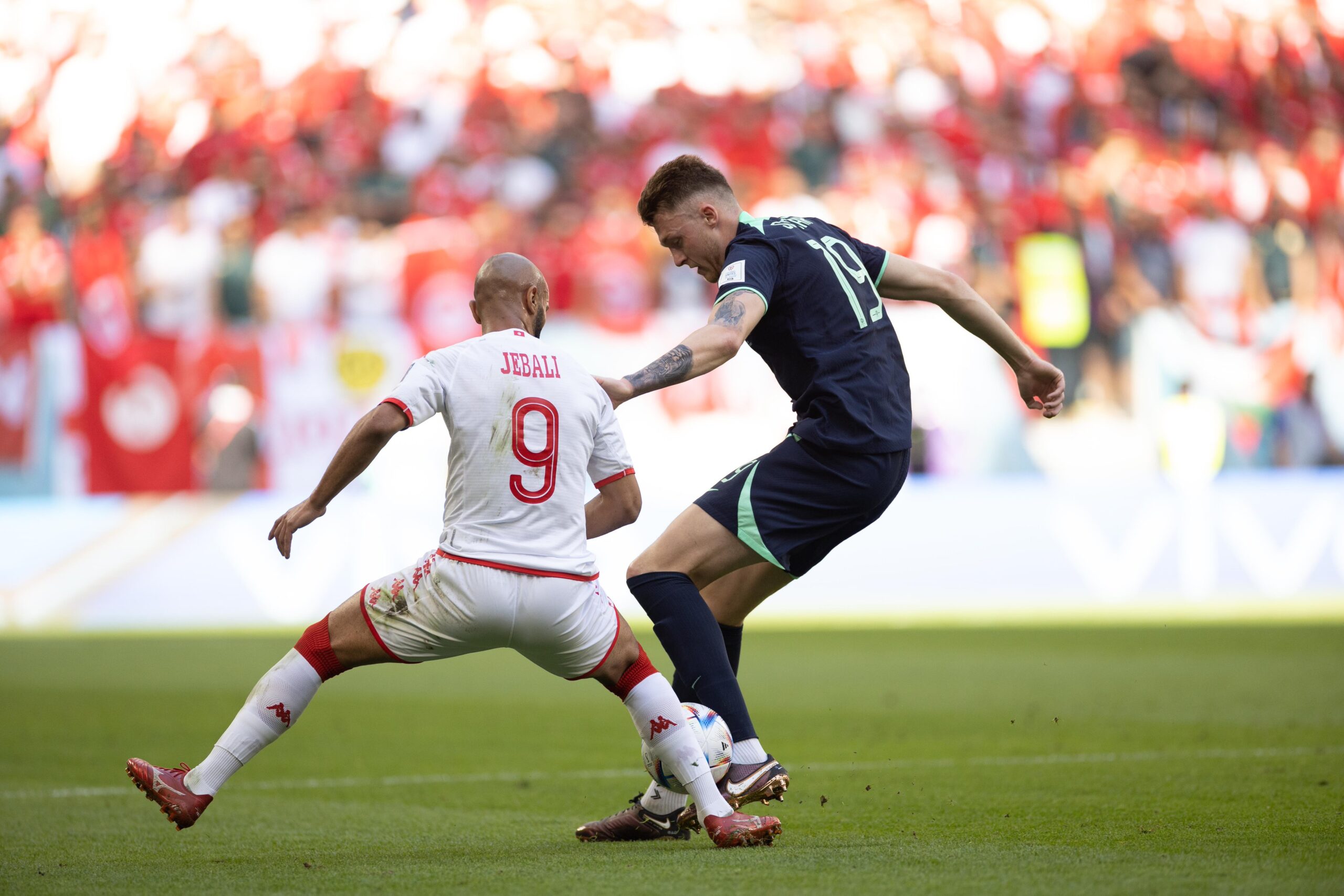 Tunisie – Australie: Les Australiens mènent (1-0) après 45 minutes de jeu