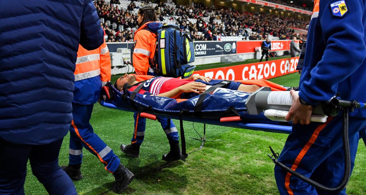 Lille – Troyes: Inquiétude pour Ounas, évacué sur civière