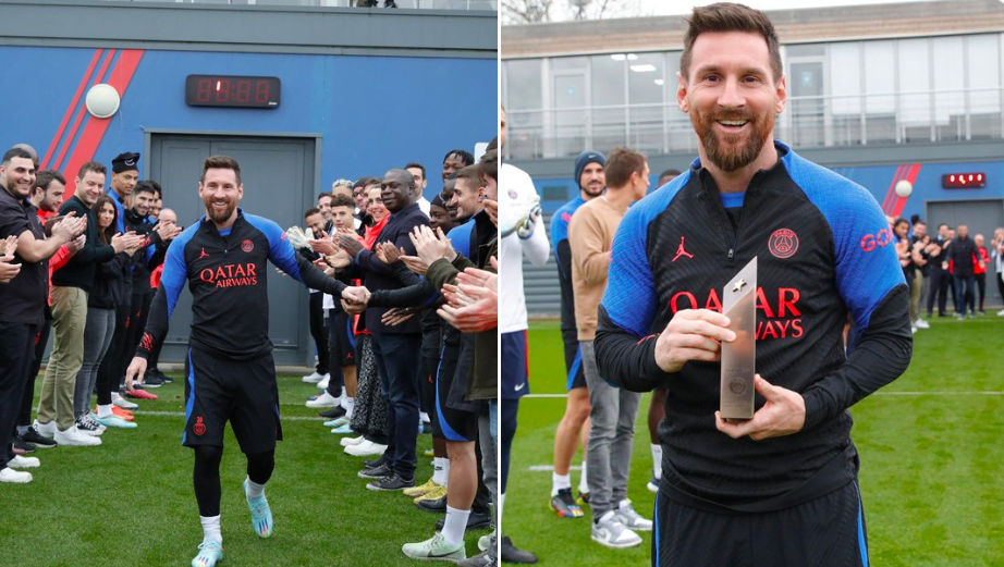 PSG: Un joli hommage et un trophée pour Messi après son retour