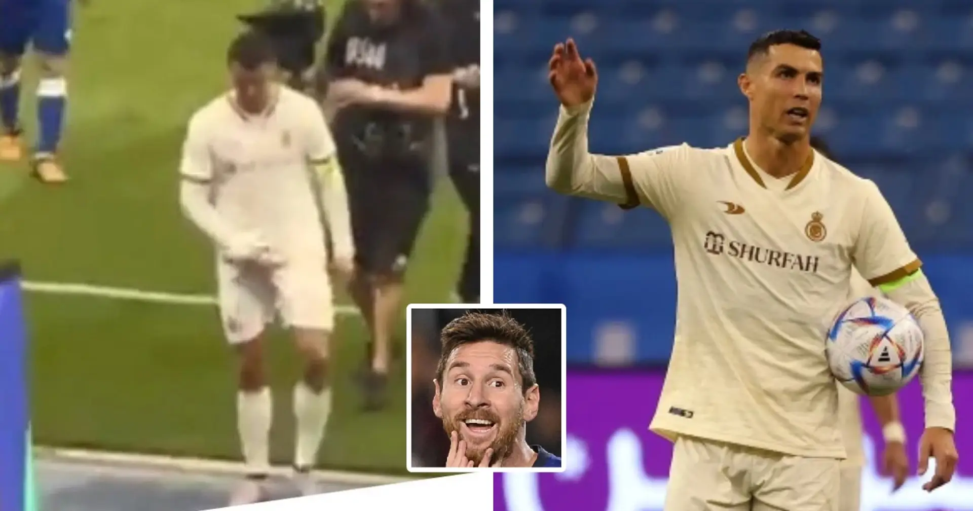 Al Nassr: La réaction obscène de Ronaldo aux chants « Messi, Messi »