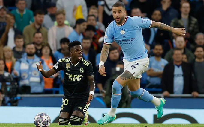 Manchester City: Kyle Walker débriefe son duel avec Vinicius