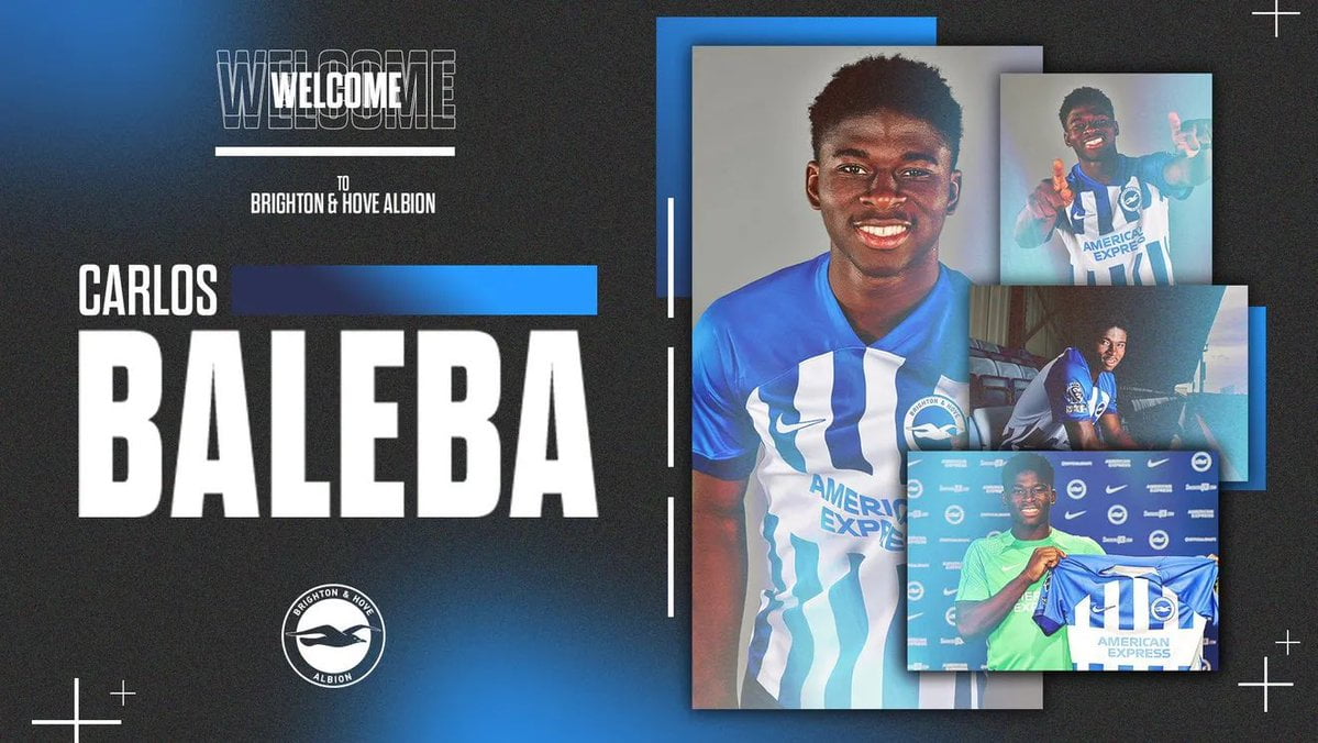 Brighton officialise l’arrivée de Carlos Baleba en provenance de Lille pour 30 millions d’euros