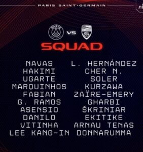 Kylian Mbappé, Neymar Jr et Marco Verratti absents du match de Ligue 1 ce soir