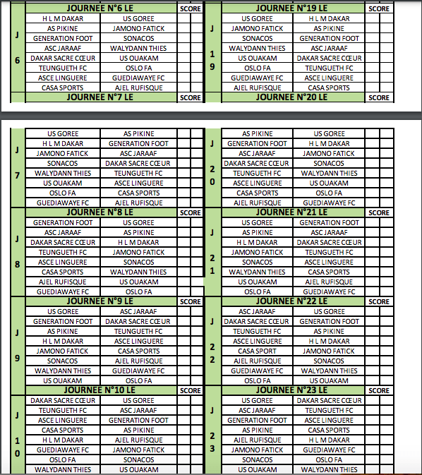 Le calendrier de la Ligue 1 sénégalaise 2024-2025 enfin dévoilé