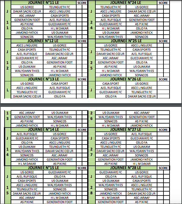 Le calendrier de la Ligue 1 sénégalaise 2024-2025 enfin dévoilé