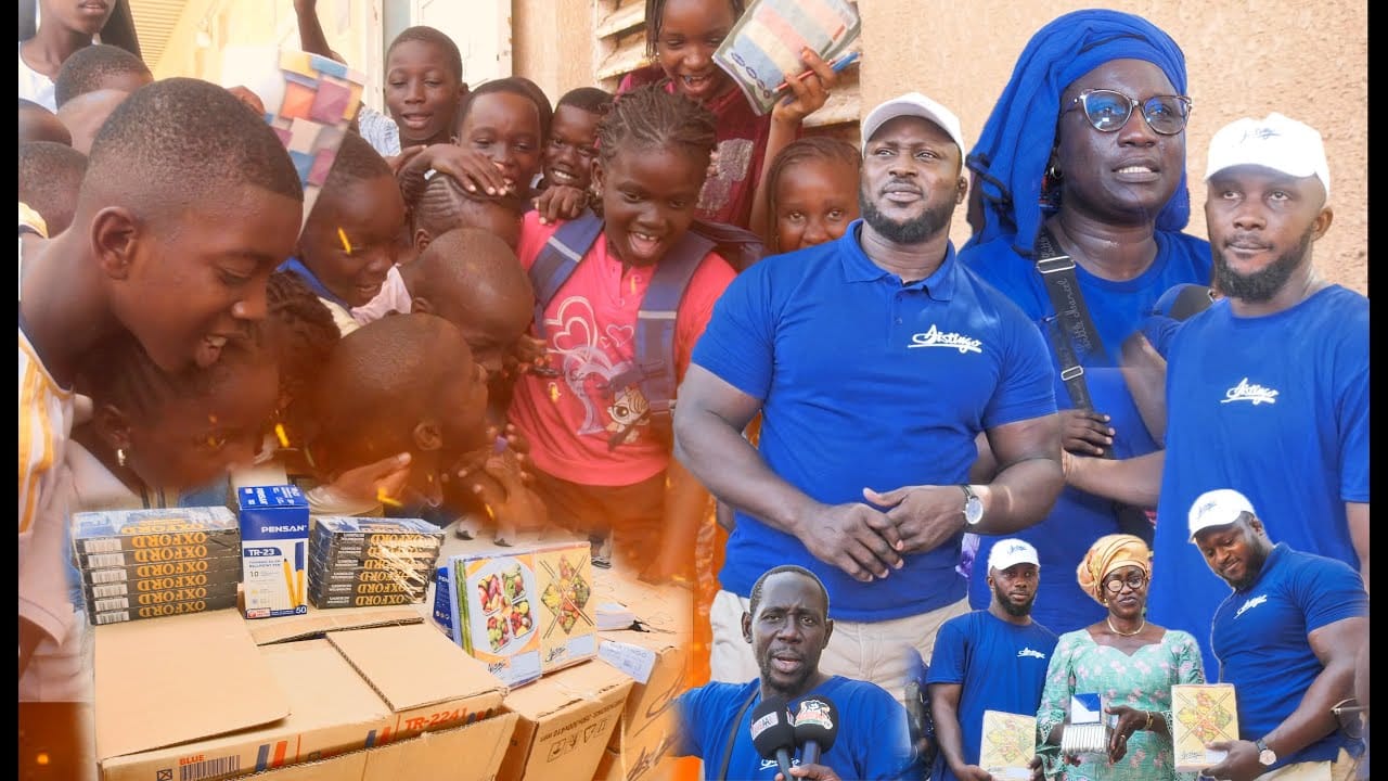 Modou Lo et Distingo offrent des fournitures scolaires aux élèves