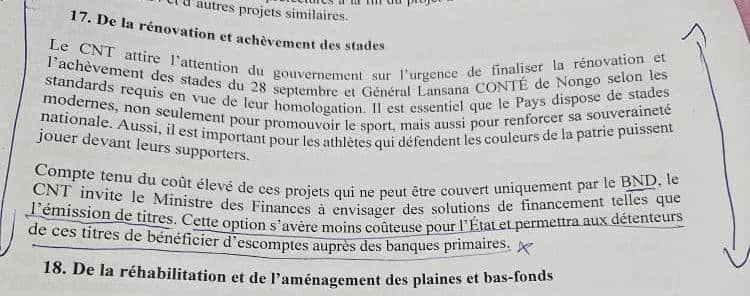 Guinée : Le CNT appelle à l