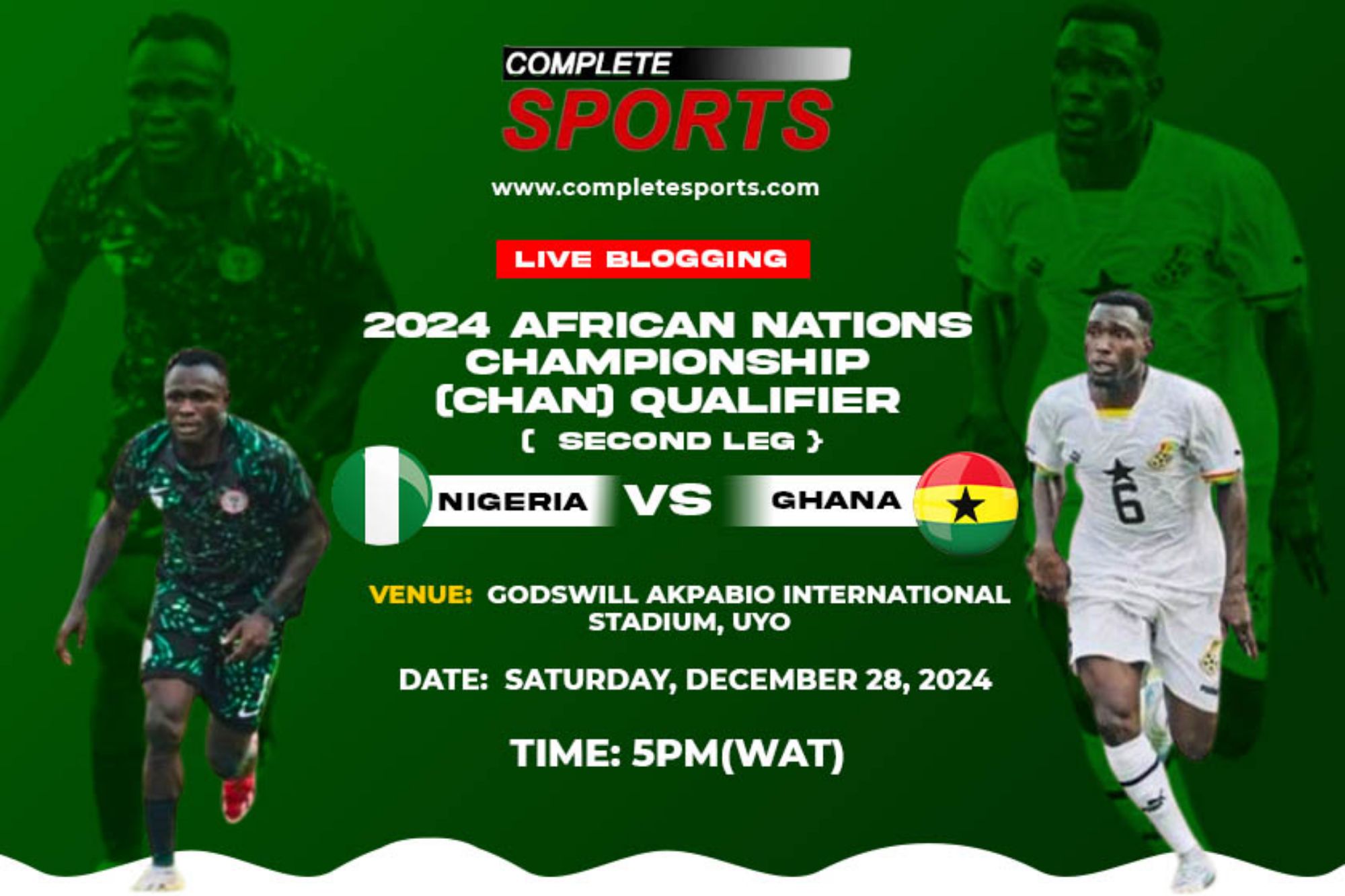 Nigeria : Suivez en direct le match décisif contre le Ghana pour le CHAN 2024