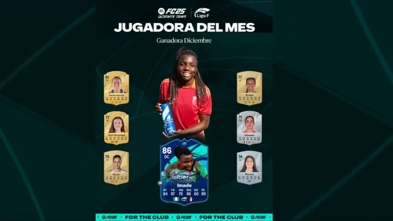 Grenade : Edna Imade décroche le titre de joueuse du mois en Liga F