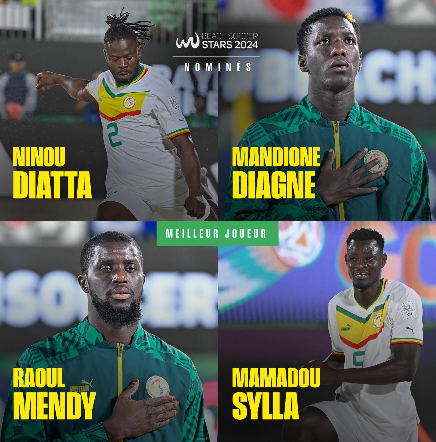 Le Sénégal bien représenté aux Beach Soccer Stars 2024 avec six nominations