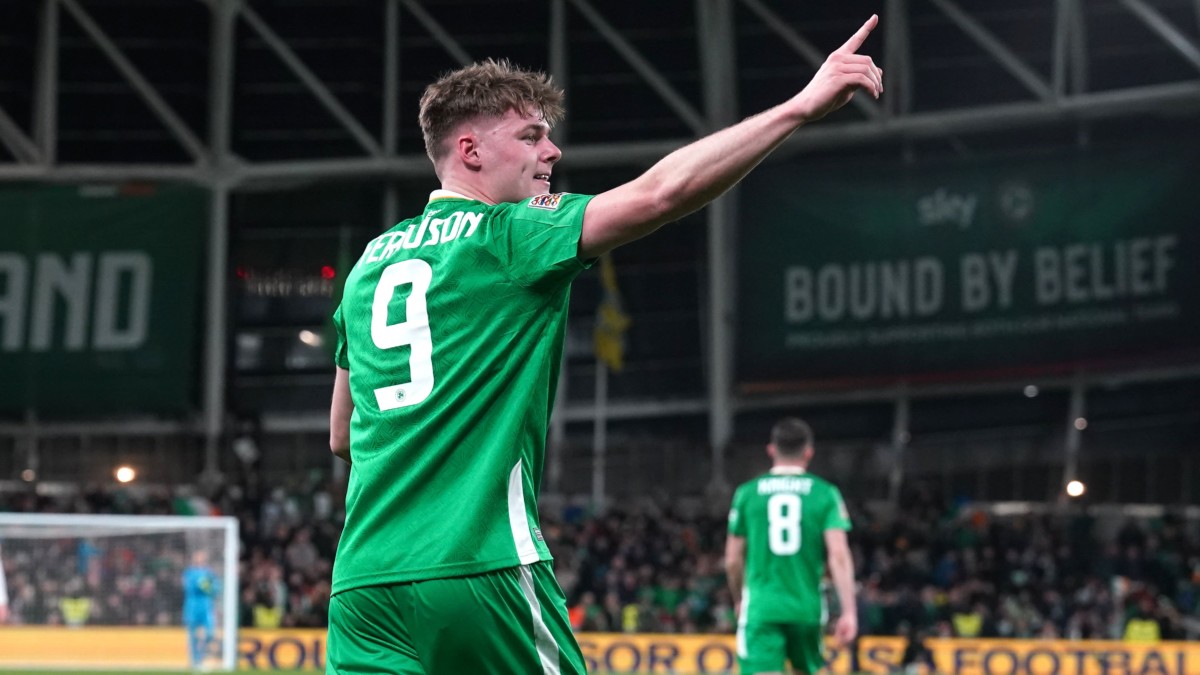 La réaction d’Evan Ferguson après un but crucial pour l’Irlande