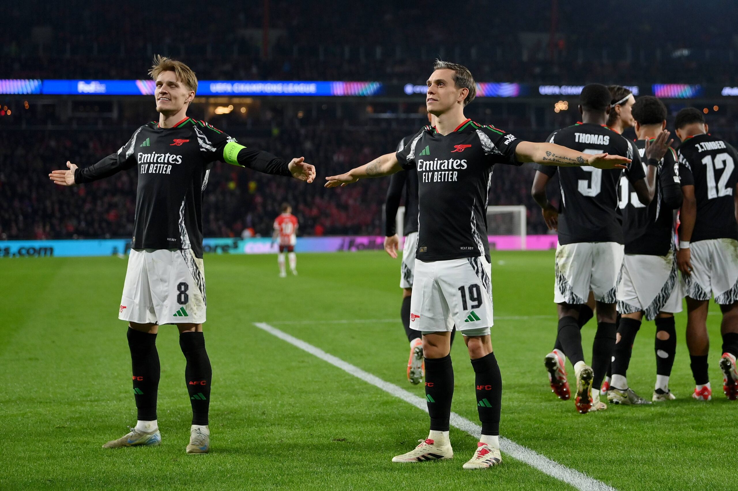 Pays-Bas : Arsenal écrase le PSV 7-1 lors de la semaine du carnaval