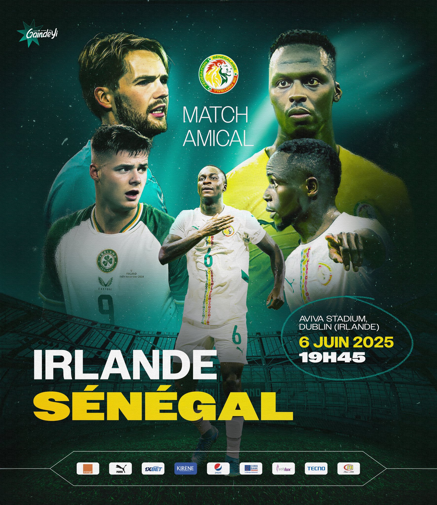 Sénégal : double confrontation amicale contre l’Irlande et l’Angleterre en juin