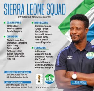 Sierra Leone : Mohamed Kallon annonce sa première sélection pour les éliminatoires de la Coupe du monde 2026