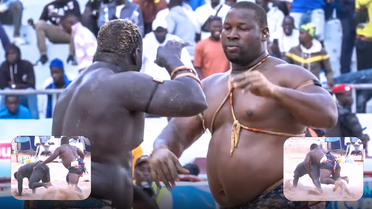 Victoire rapide lors d’un combat de lutte au Sénégal