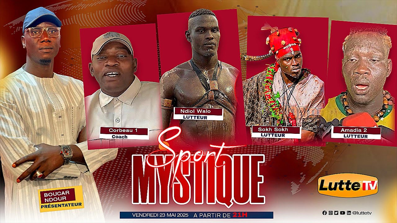 Émission sportive au Sénégal réunissant des experts en lutte et mystique