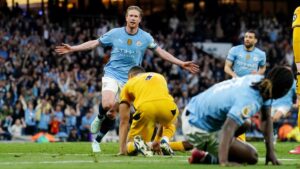 Kevin De Bruyne brille pour Manchester City dans une victoire cruciale contre Wolverhampton