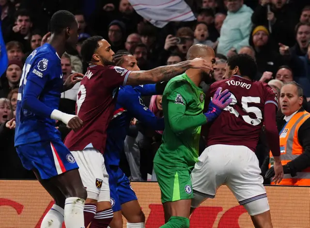 Jean-Clair Todibo, right, was sent off 