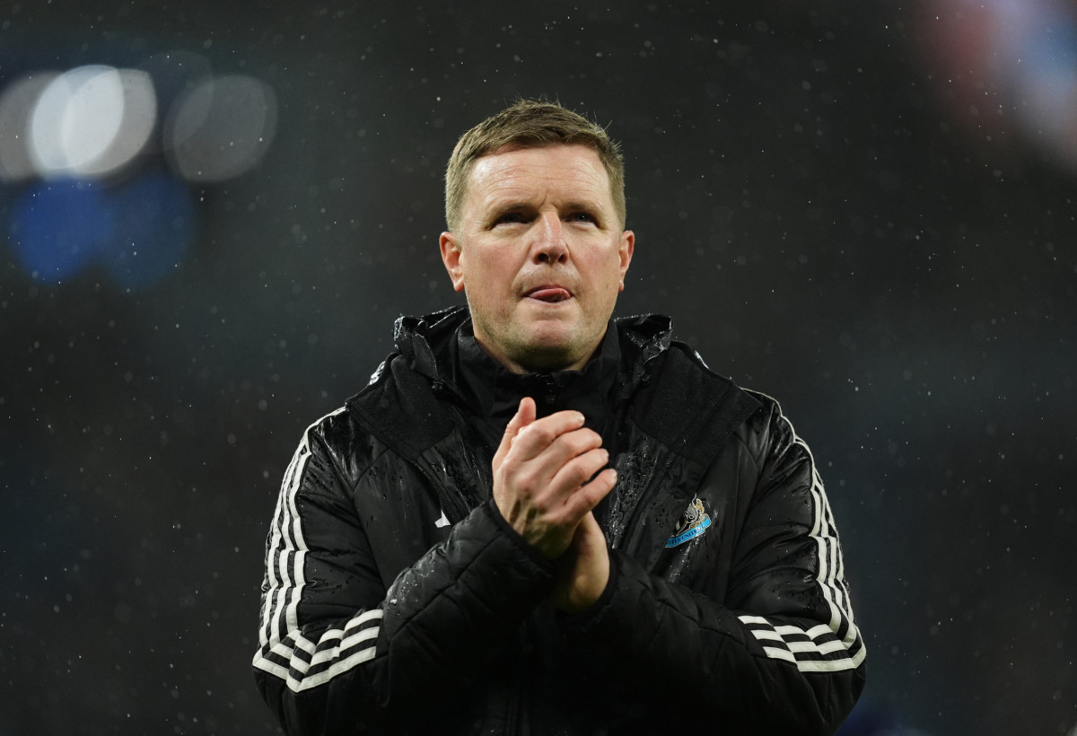 Newcastle United manager Eddie Howe applauds supporters after a game