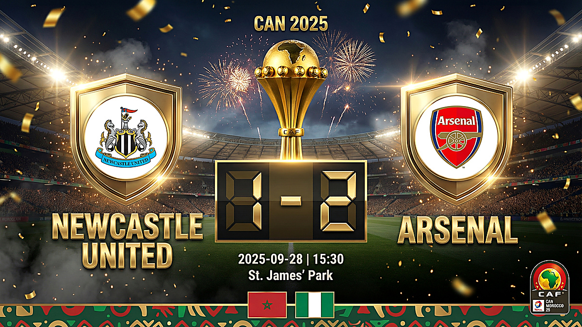 CAN 2025 : Arsenal s&rsquo;impose face à Newcastle (1-2), découvrez le résumé et les notes des joueurs