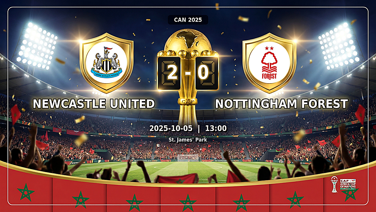 CAN 2025 : Newcastle United domine Nottingham Forest (2-0), découvrez les notes des joueurs