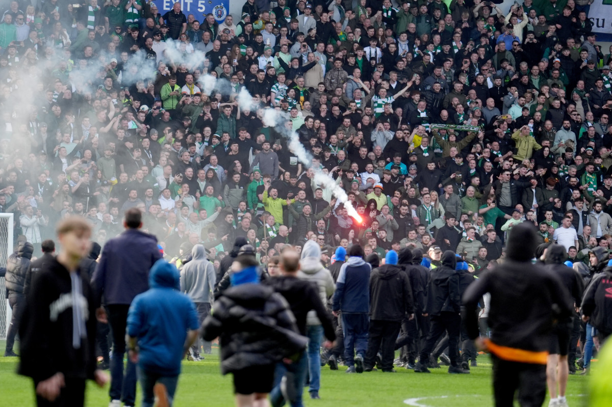 Rangers fans charge