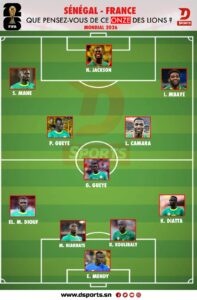 Sénégal-France Onze des Lions